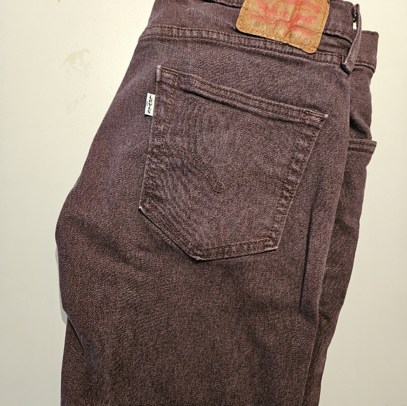 Retro men's Levi Jeans in Washed Cherry Brown, size W31, L32 - Picture 6 of 8